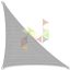 2,5 x 2,5 x 3,5 m - es napvitorla [PRE 950 HDPE - Light grey (950 170)]