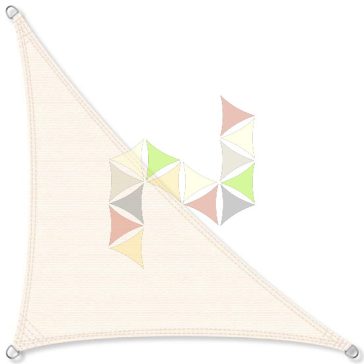   2,5 x 2,5 x 3,5 m - es napvitorla [Standard HDPE BASIC - Krém]