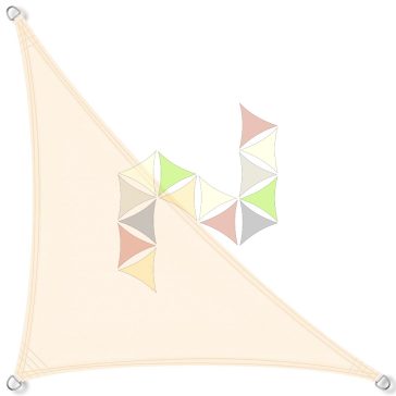 3 x 3 x 4,2 m - es napvitorla [Standard PES - Krém]