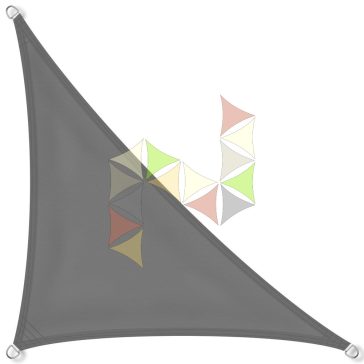   3 x 3 x 4,2 m - es napvitorla [Standard PES BASIC - Grafitszürke]