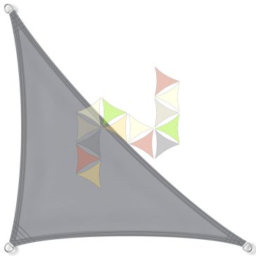   3 x 3 x 4,2 m - es napvitorla [Standard PES BASIC - Világosszürke]