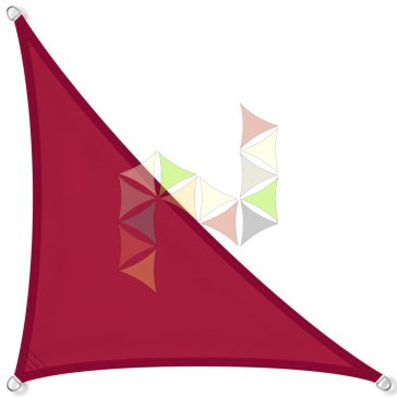  3 x 3 x 4,2 m - es napvitorla [Standard PLUS PES - Borvörös]