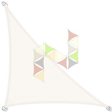   2,5 x 2,5 x 3,5 m - es napvitorla [Standard PES UPF 50+ - Fehér]