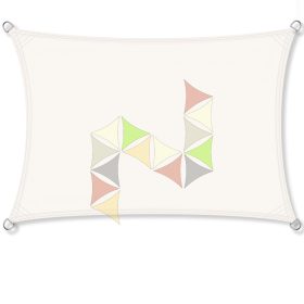 3,5 x 5 m - es napvitorla [Standard PES UPF 50+ - Fehér]