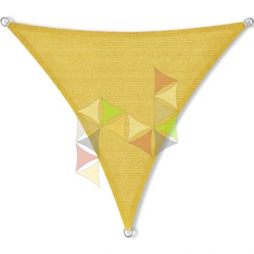   3,6 x 3,6 x 3,6 m - es napvitorla [PRE 950 HDPE - Sunshine yellow (950 040)]