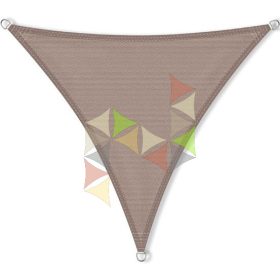   3,6 x 3,6 x 3,6 m - es napvitorla [PRE 950 HDPE - Schlammgrau (950 160)]