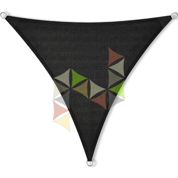   3,6 x 3,6 x 3,6 m - es napvitorla [Standard MAX HDPE - Fekete]
