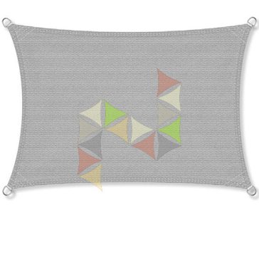   3 x 6 m - es napvitorla [PRE 950 HDPE - Light grey (950 170)]