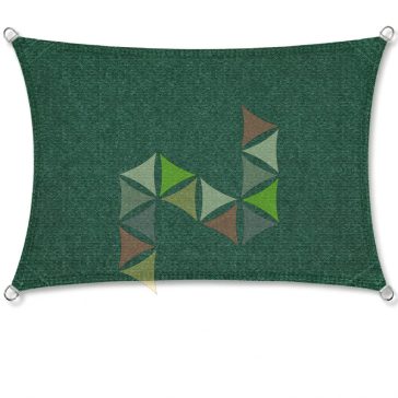   3 x 6 m - es napvitorla [PRE 950 HDPE - Dark green (950 180)]