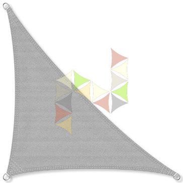   4,5 x 4,5 x 6,3 m - es napvitorla [PRE 950 HDPE - Light grey (950 170)]