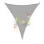 4 x 5 x 5 m - es napvitorla [PRE 950 HDPE - Stone (950 110)]
