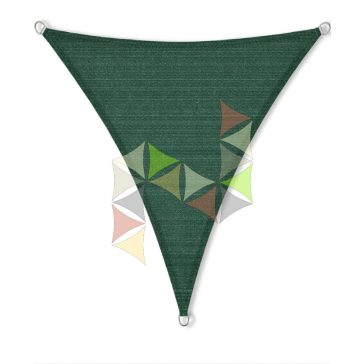   4 x 5 x 5 m - es napvitorla [PRE 950 HDPE - Dark green (950 180)]