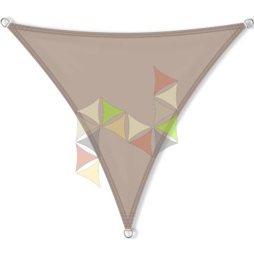   4,6 x 4,6 x 4,6 m - es napvitorla [Standard PLUS PES - Cappuccino]