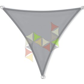   4,6 x 4,6 x 4,6 m - es napvitorla [Standard PLUS PES - Világosszürke]