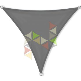   4,6 x 4,6 x 4,6 m - es napvitorla [Standard PES UPF 50+ - Grafitszürke]