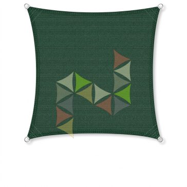  4 x 4 m - es napvitorla [PRE 950 HDPE - Dark green (950 180)]