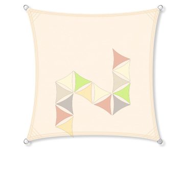 2 x 2 m - es napvitorla [Standard PES BASIC - Krém]