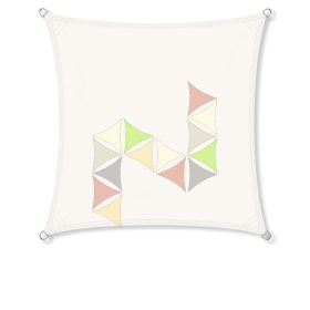 3,6 x 3,6 m - es napvitorla [Standard PLUS PES - Krém]