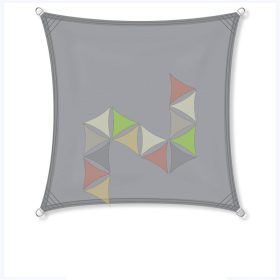   3,6 x 3,6 m - es napvitorla [Standard PLUS PES - Világosszürke]