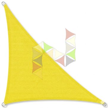   5 x 5 x 7,1 m - es napvitorla [PRE 950 HDPE - Sunshine yellow (950 040)]