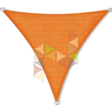   5 x 5 x 5 m - es napvitorla [PRE 950 HDPE - Sunset orange (950 050)]
