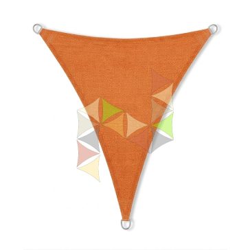   6 x 5 x 5 m - es napvitorla [PRE 950 HDPE - Sunset orange (950 050)]