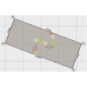 1,5 x 4,0 m -es FINOO egyedi NATAN FIX napvitorla