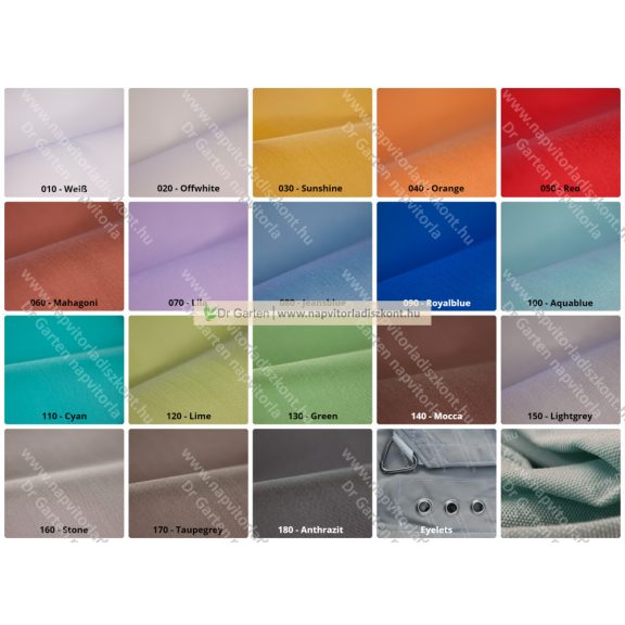 Individuelles Sonnensegel in Grösse 3,83 x 4,50 x 3,74 m