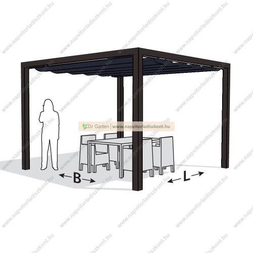 Standard MAX ALU pergola - PRO [3,19 x 4,19 m]