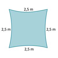 2,5 x 2,5 m